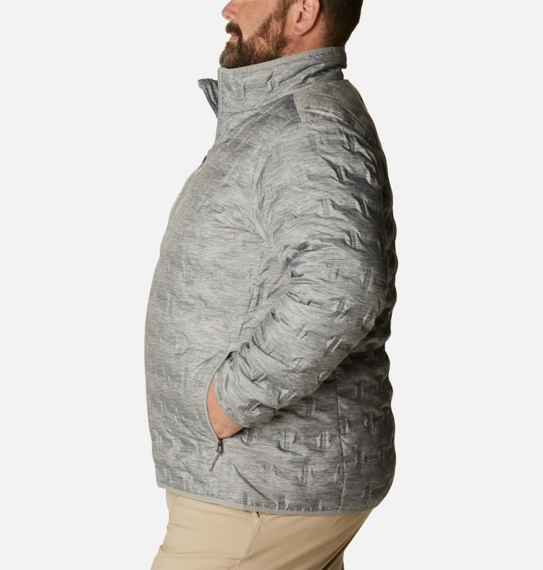 Men's Columbia Delta Ridge Down Jackets Grey | Plus Size CA-AC654